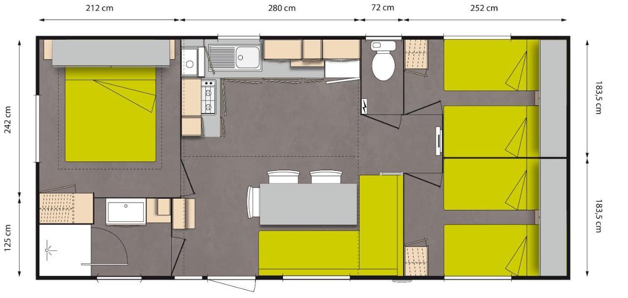 Mobil-home 4 **** Campsite